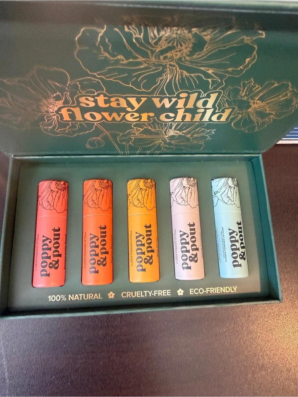 Stay Wild Flower Child Lip Balm Set – Multicolor